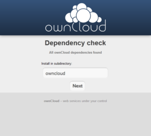 Screenshot ownCloud Web-Interface 2