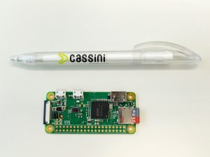 Raspberry Pi Zero W im Größenvergleich